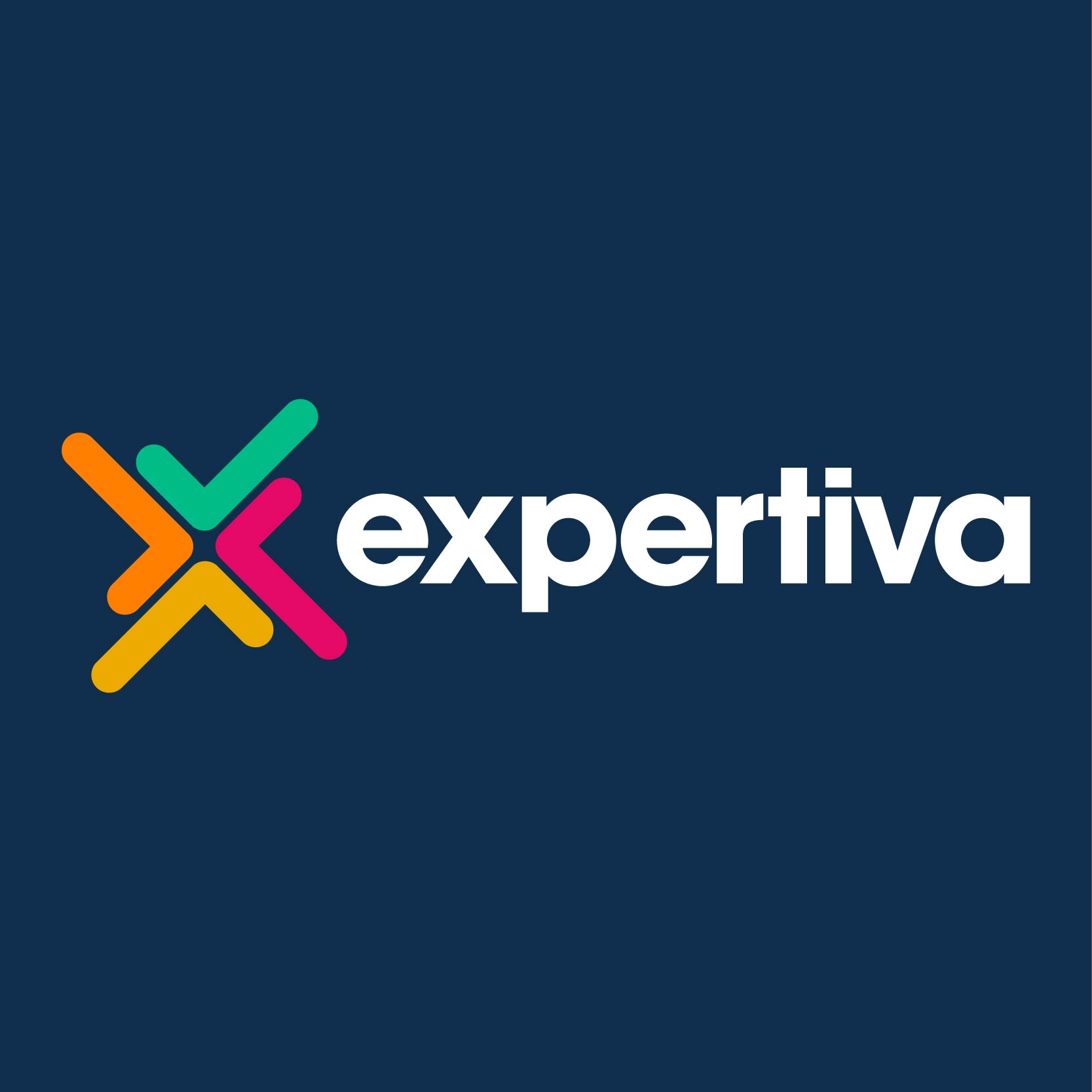 Logo sobre azul