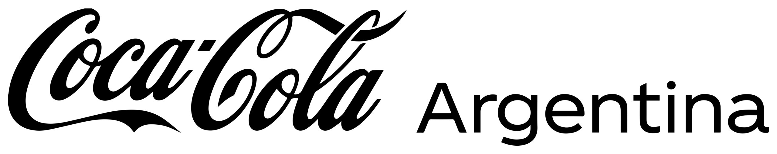 Logo coca en negro